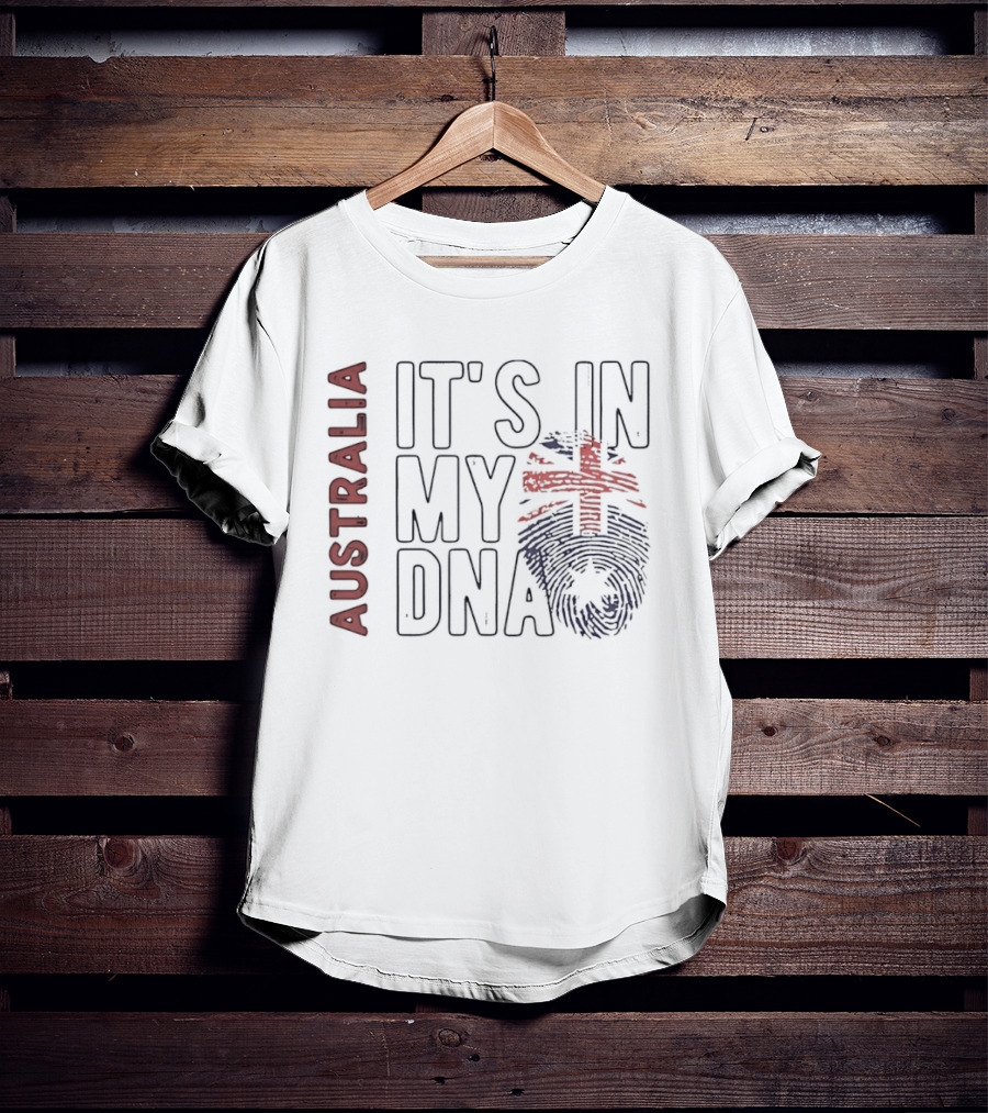 Australia It's In My DNA Fingerprint Flag T-Shirt