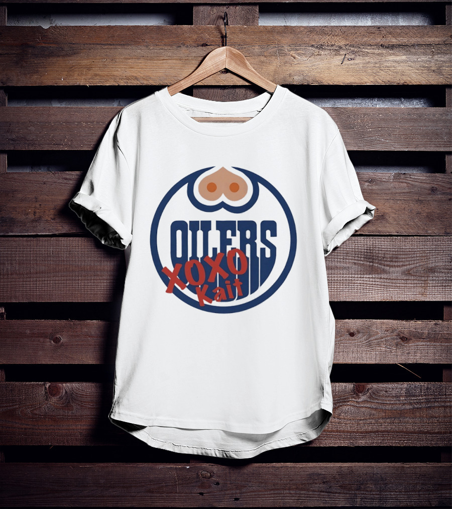 Edmonton Oilers XOXO Kait Retro Style Fan Merch T-Shirt
