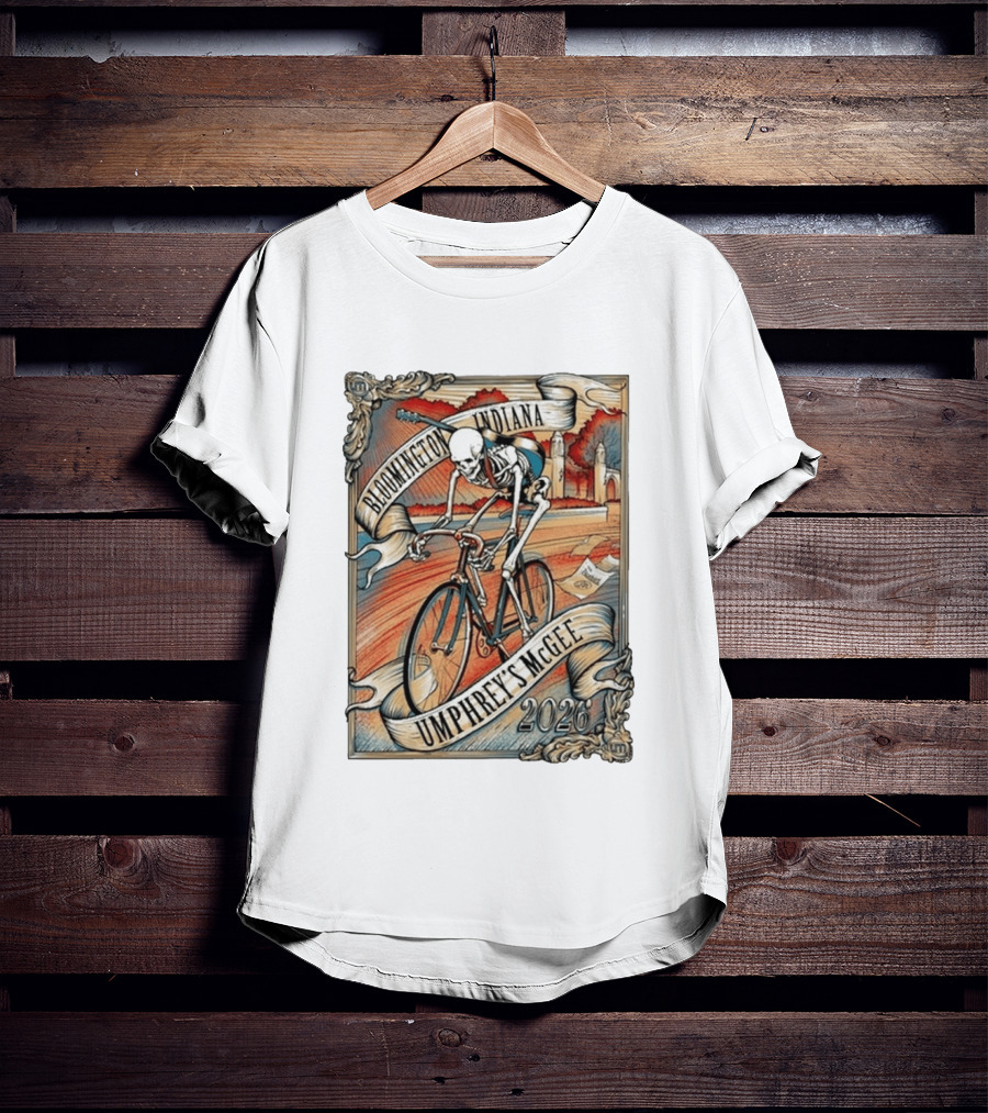 Umphrey's McGee Bloomington Indiana 2026 Skeleton Cycling T-Shirt