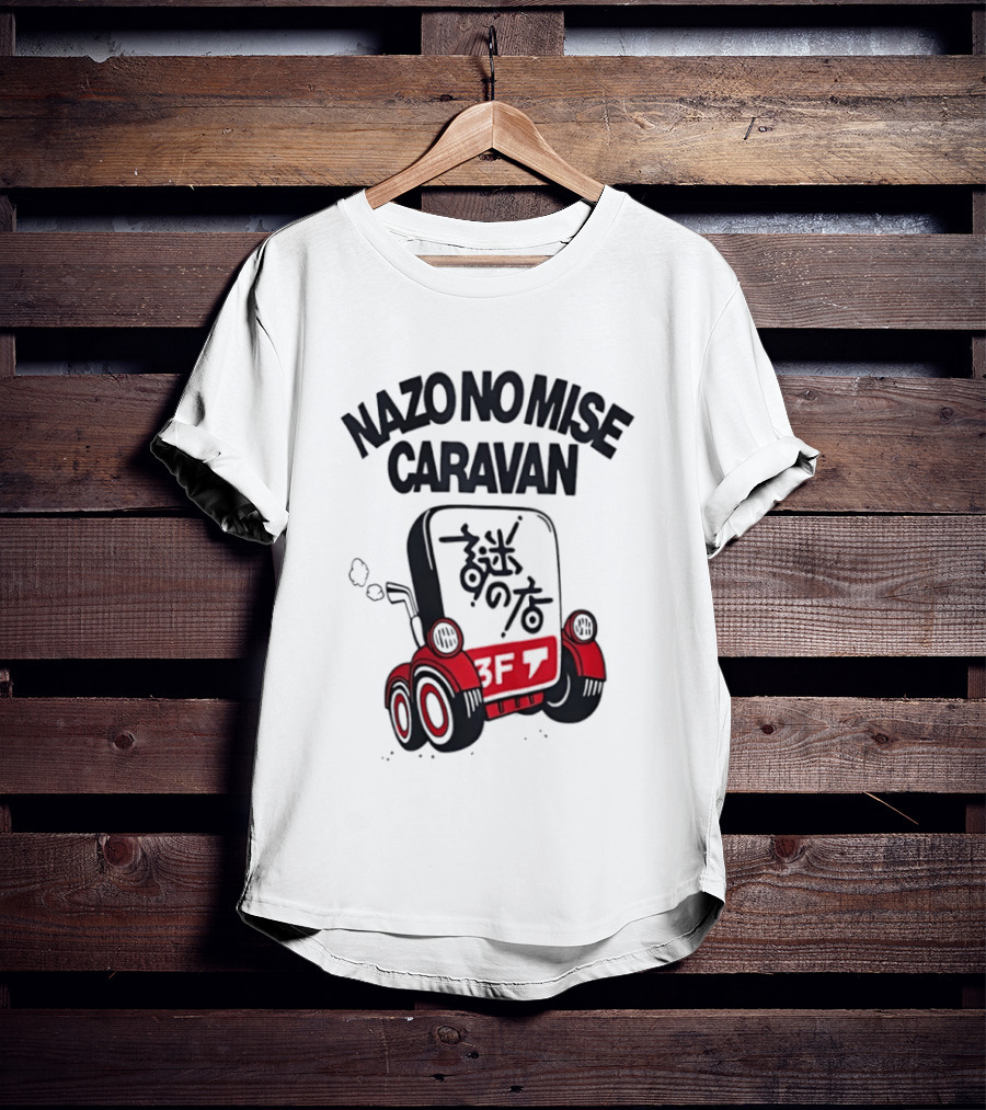 Nazo No Mise Caravan 3F Japanese Style Red Truck T-Shirt