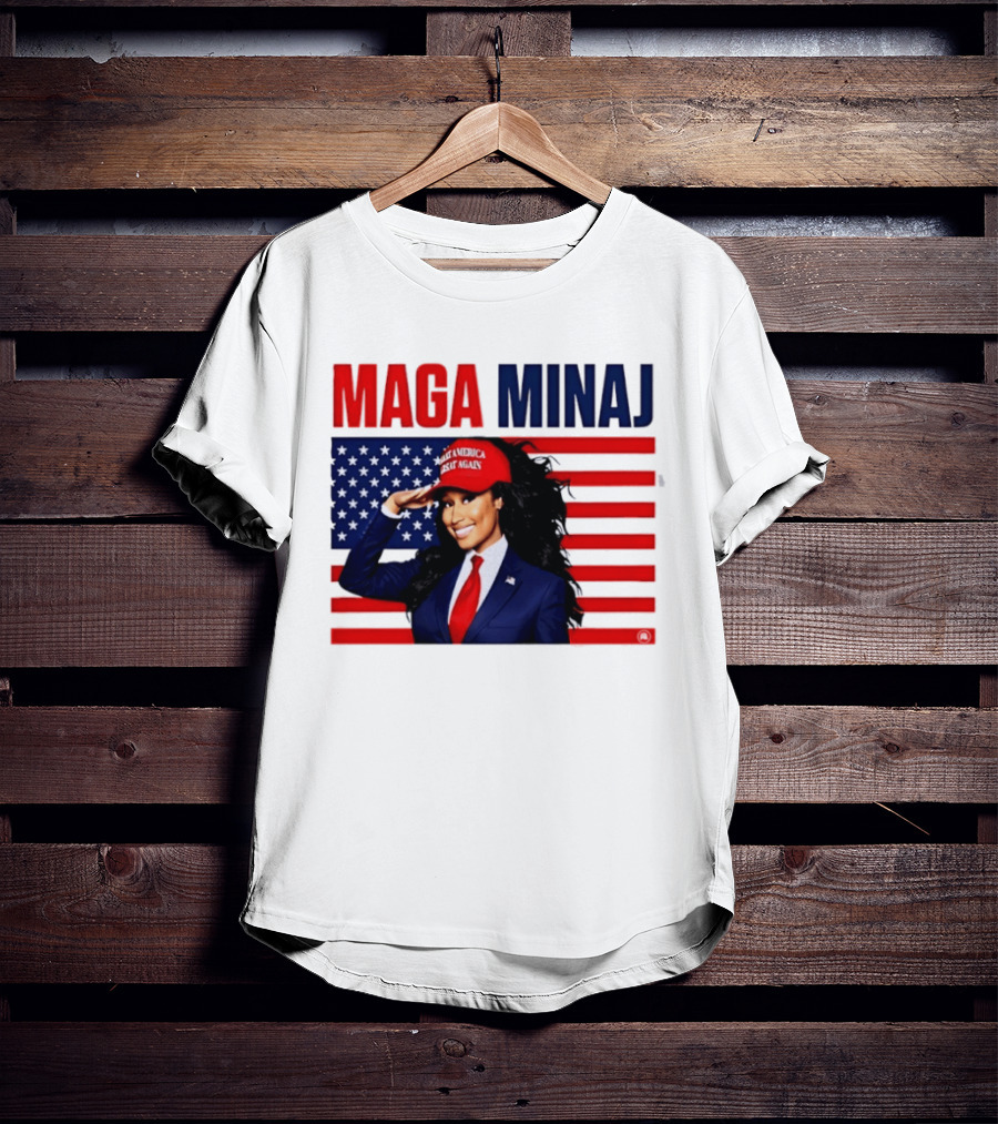 MAGA Minaj Make America Great Again America Flag T-Shirt