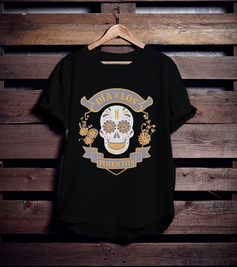 Día De Los Muertos Skeleton Flower Skull Decor T-Shirt