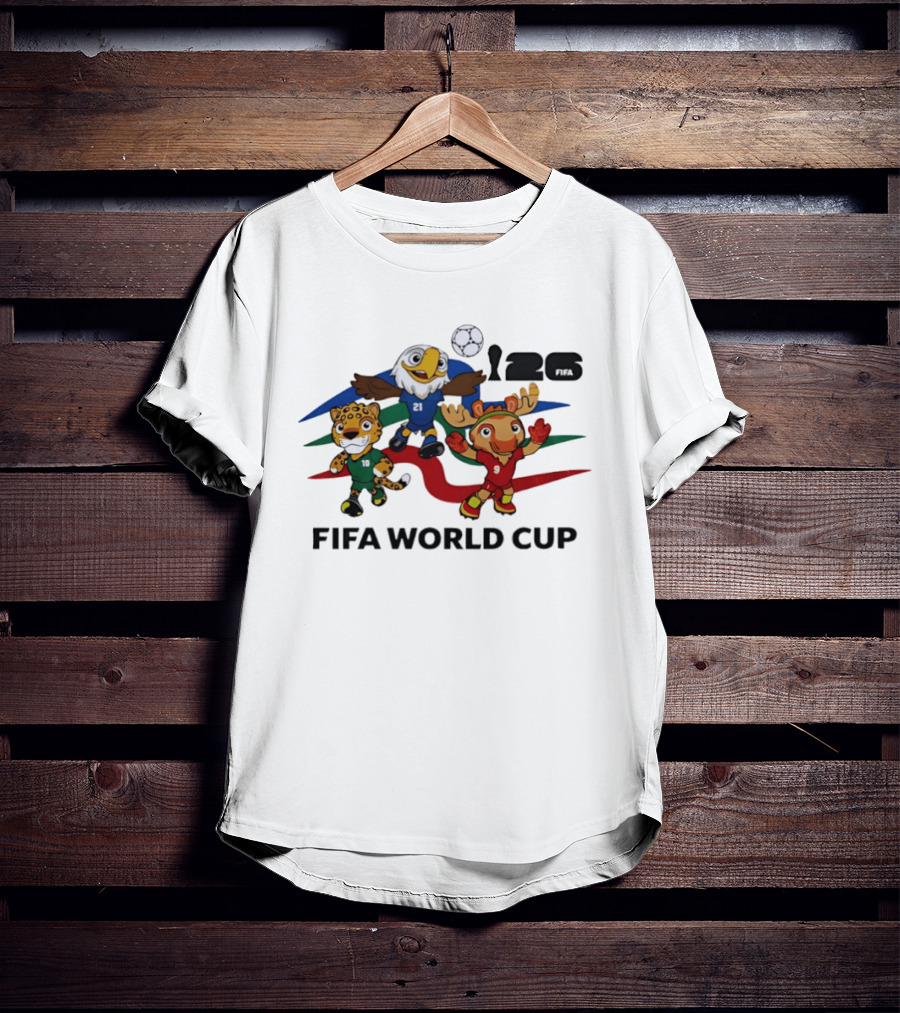 Maple Canada Zayu Mexico Clutch USA FIFA World Cup 2026 Mascots T-Shirt