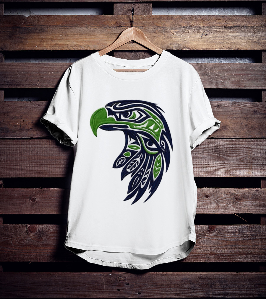 Seattle Seahawks Native American Tribal Art Eagle Head T-Shirt