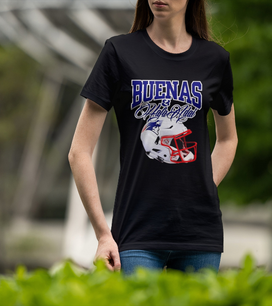 Buenas Hafa Adai New England Patriots Football Helmet T-Shirt