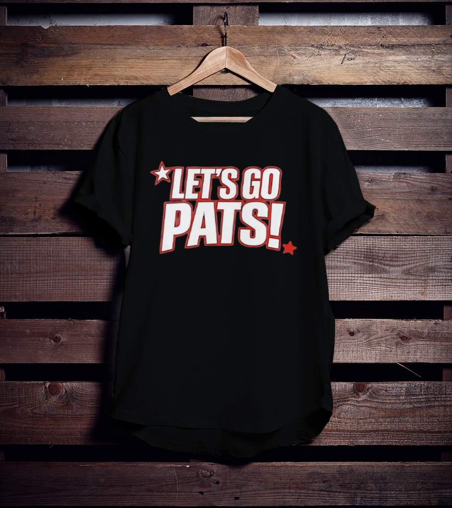 New England Patriots Let's Go Pats Star Fan Cheer T-Shirt
