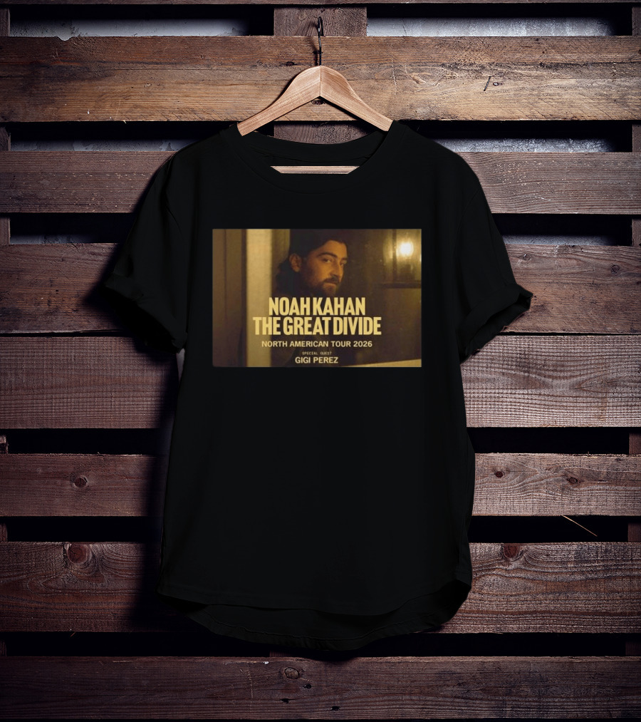 Noah Kahan The Great Divide North American Tour 2026 Special Guest Gigi Perez T-Shirt