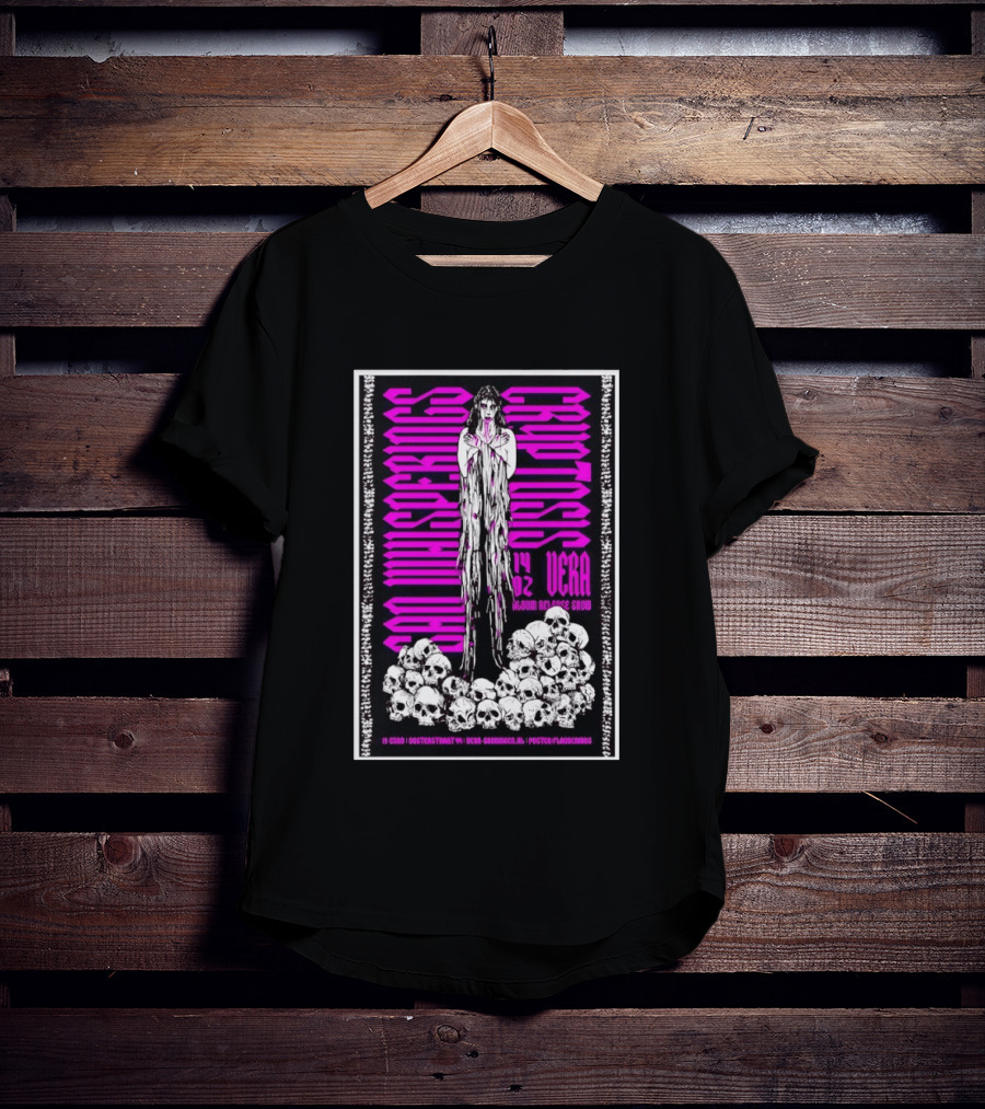 Sad Whisperings Cryptosis Album Release Show 14 02 Groningen Vera Skulls T-Shirt