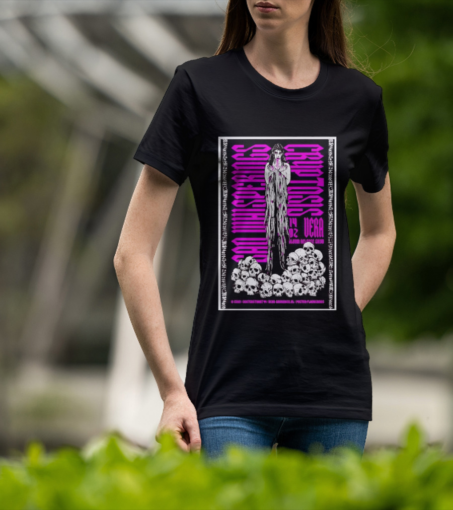 Sad Whisperings Cryptosis Album Release Show 14 02 Groningen Vera Skulls T-Shirt
