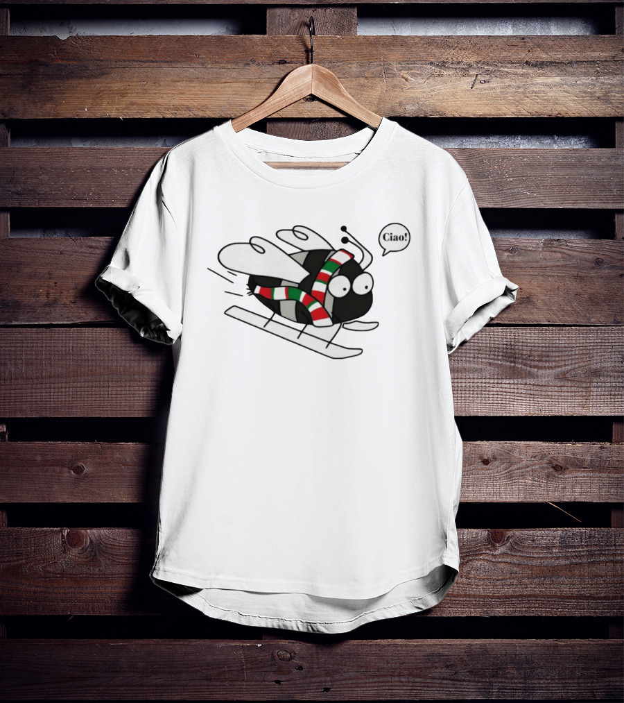 Bees On Skis Ciao Cortina USA Milan Cortina 2026 Winter Games T-Shirt