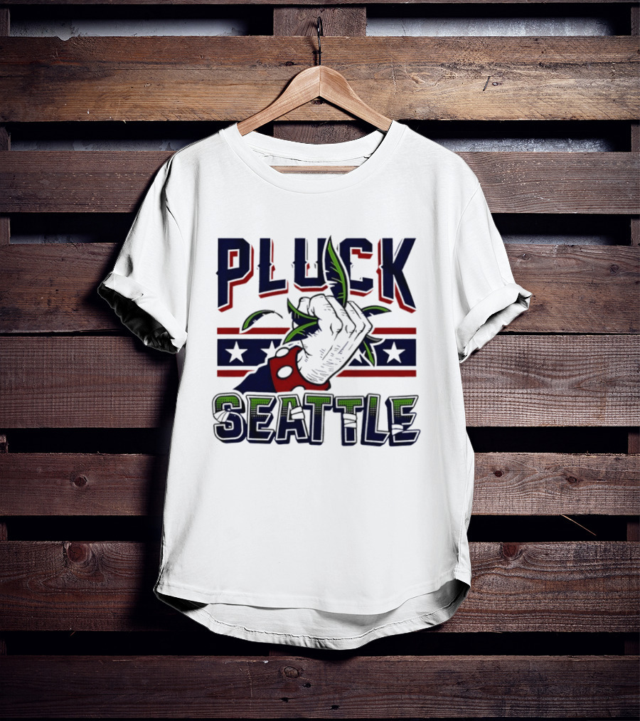 Pluck Seattle Seahawks Fist Stars And Stripes T-Shirt