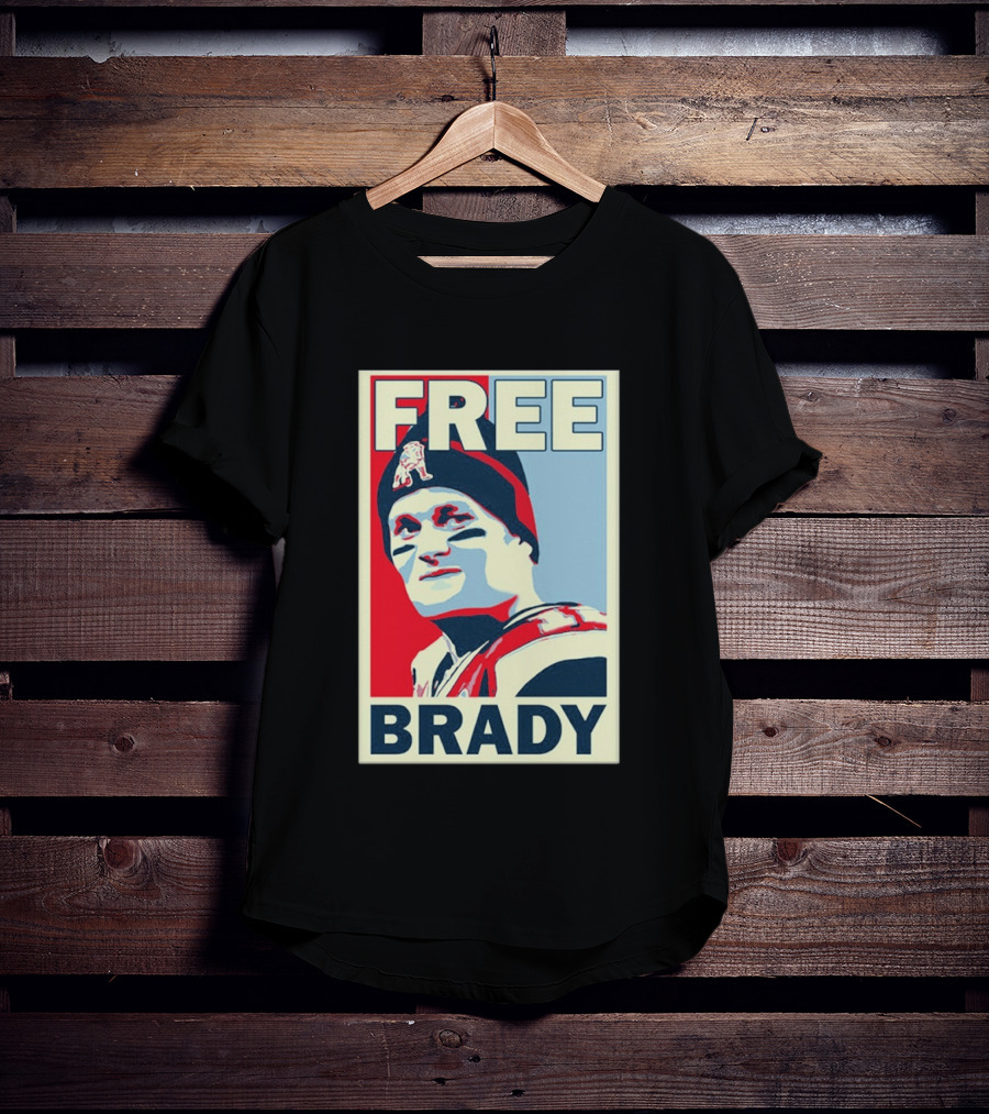 New England Patriots Free Brady Style Sports T-Shirt