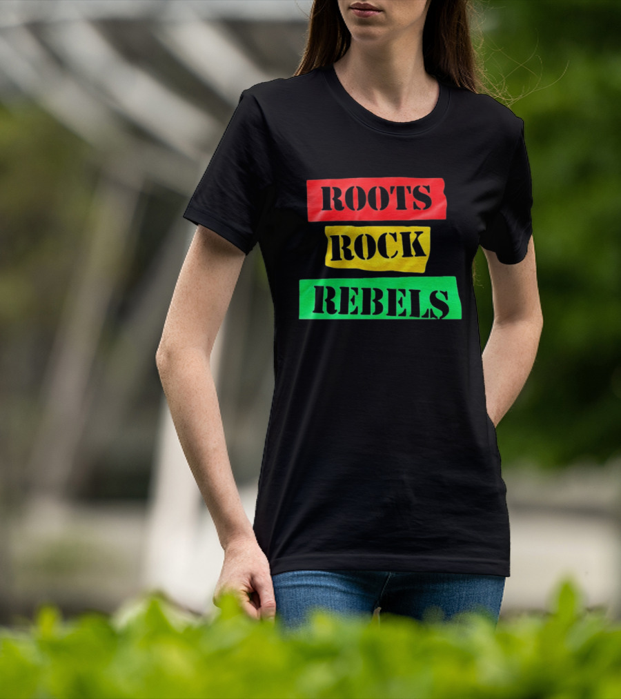 Roots Rock Rebels Reggae Rasta Vibes T-Shirt