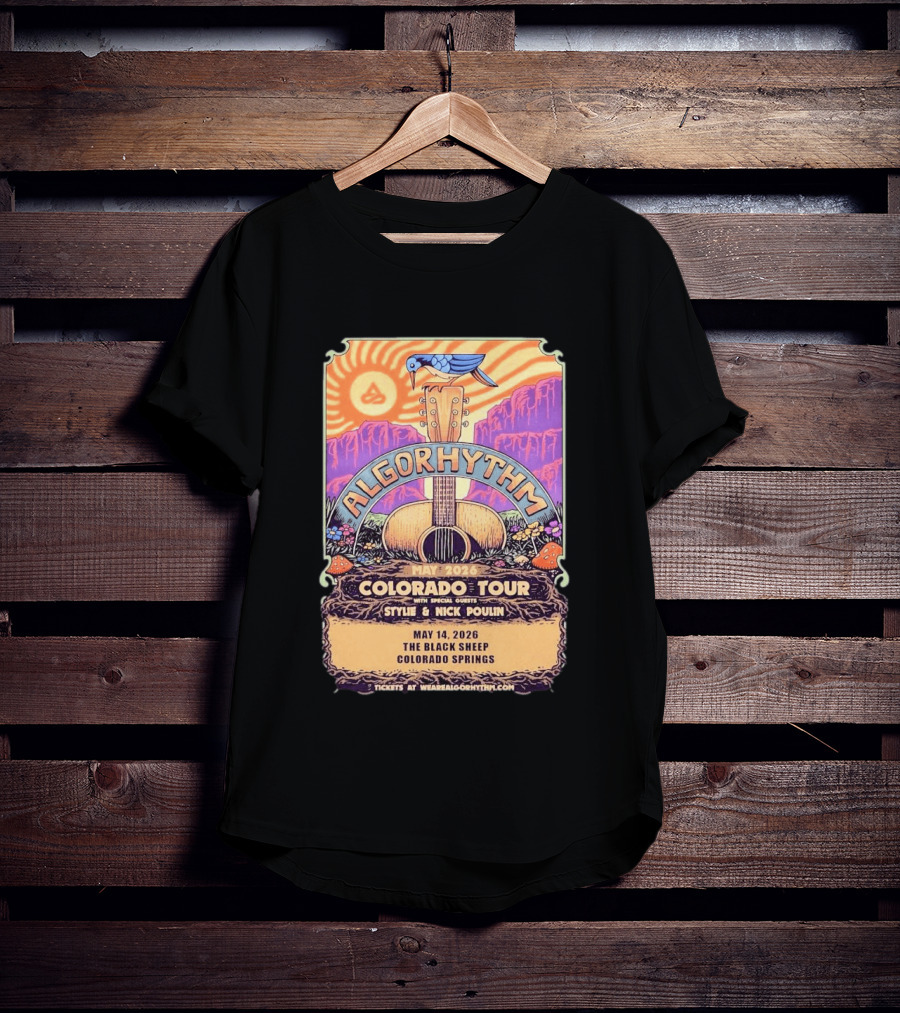Algorhythm Colorado Tour May 2026 The Black Sheep Colorado Springs Style & Nick Poulin T-Shirt