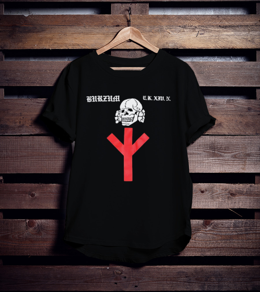 Burzum Support Your Local Skull Symbol E.K. Kommando T-Shirt