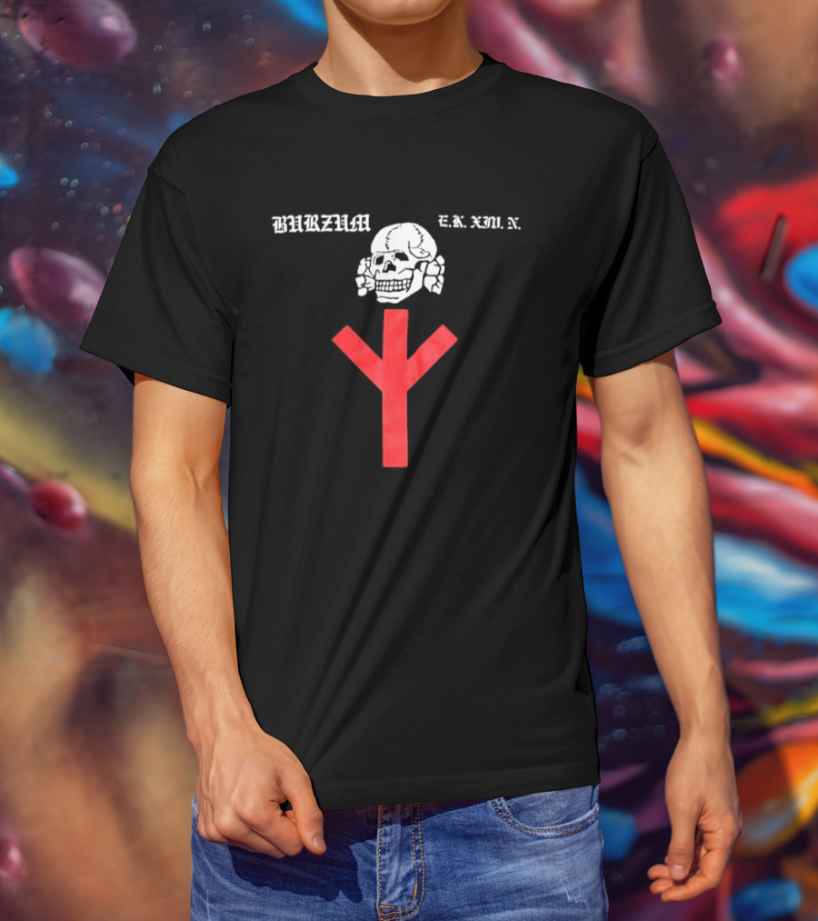 Burzum Support Your Local Skull Symbol E.K. Kommando T-Shirt
