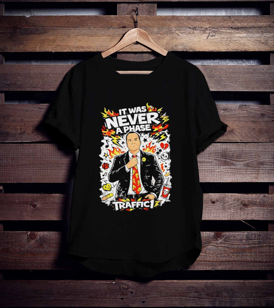 It Was Never A Phase Pop Punk Forever Fire Flames Pizza Hearts T-Shirt