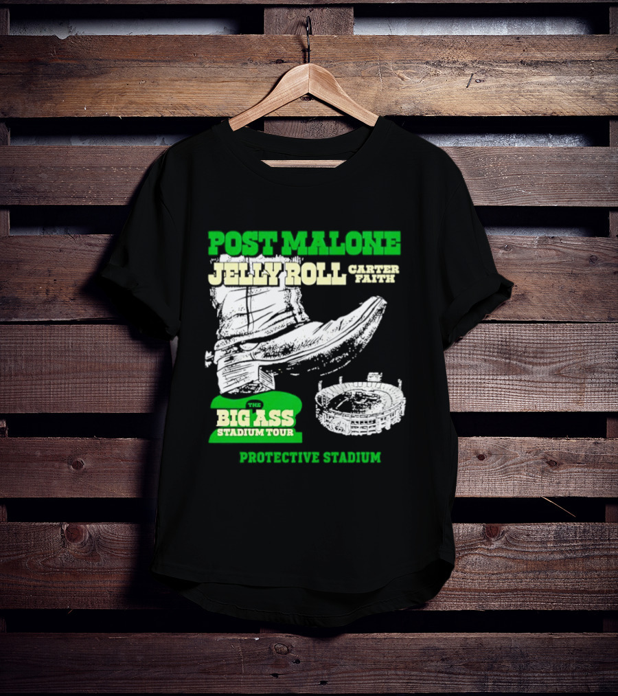 Post Malone Jelly Roll Limp Bizkit Big Ass Stadium Tour 2026 Jones AT&T Stadium T-Shirt
