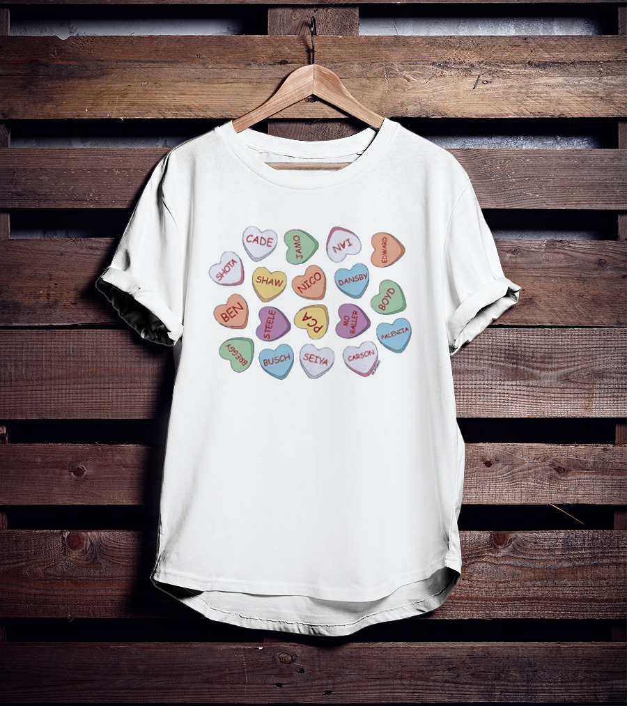 Lesbian Love Hearts Shota Cade Shaw Jamo Nico Dansby Boyd Ben Pca Steele Mio Baller Palencia T-Shirt