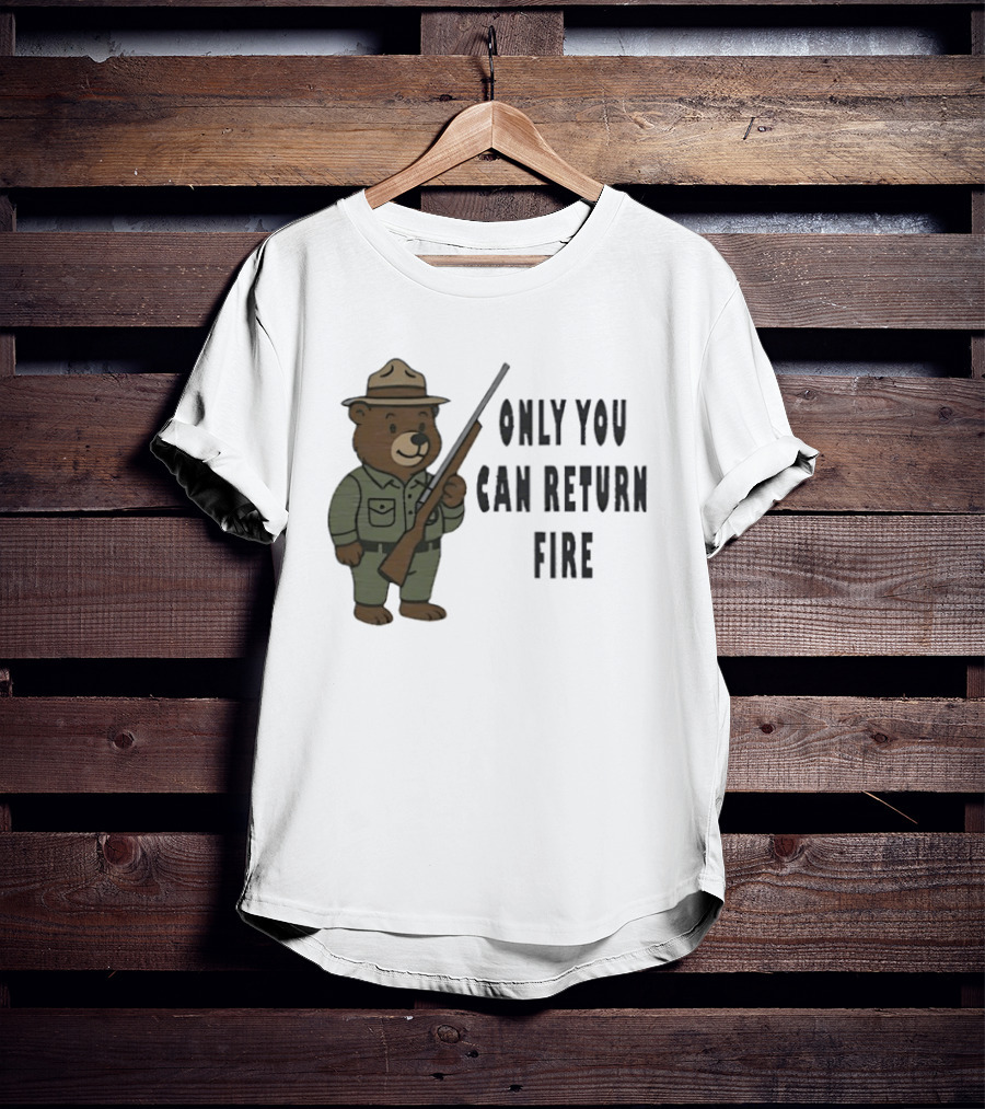 Smokey Bear Only You Can Return Fire Ranger Rifle T-Shirt
