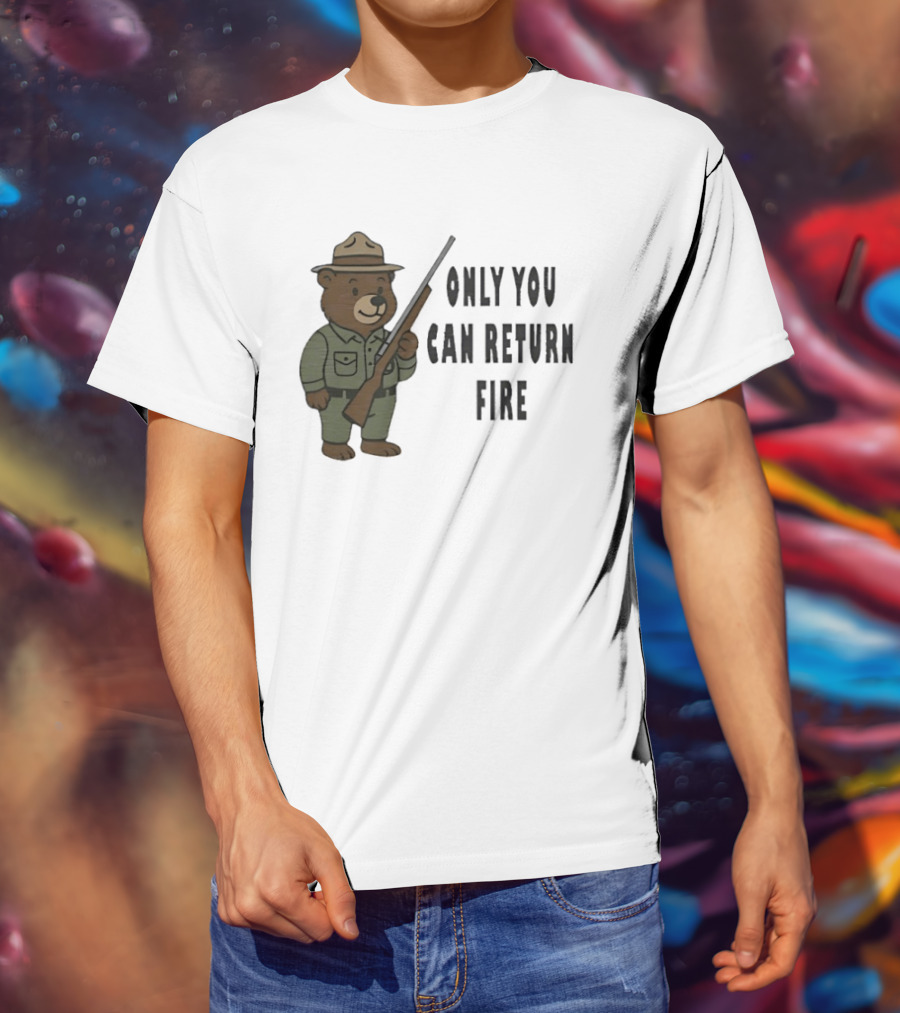 Smokey Bear Only You Can Return Fire Ranger Rifle T-Shirt