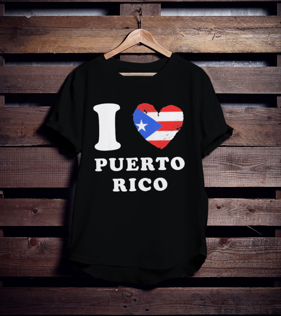 I Heart Puerto Rico Flag T-Shirt