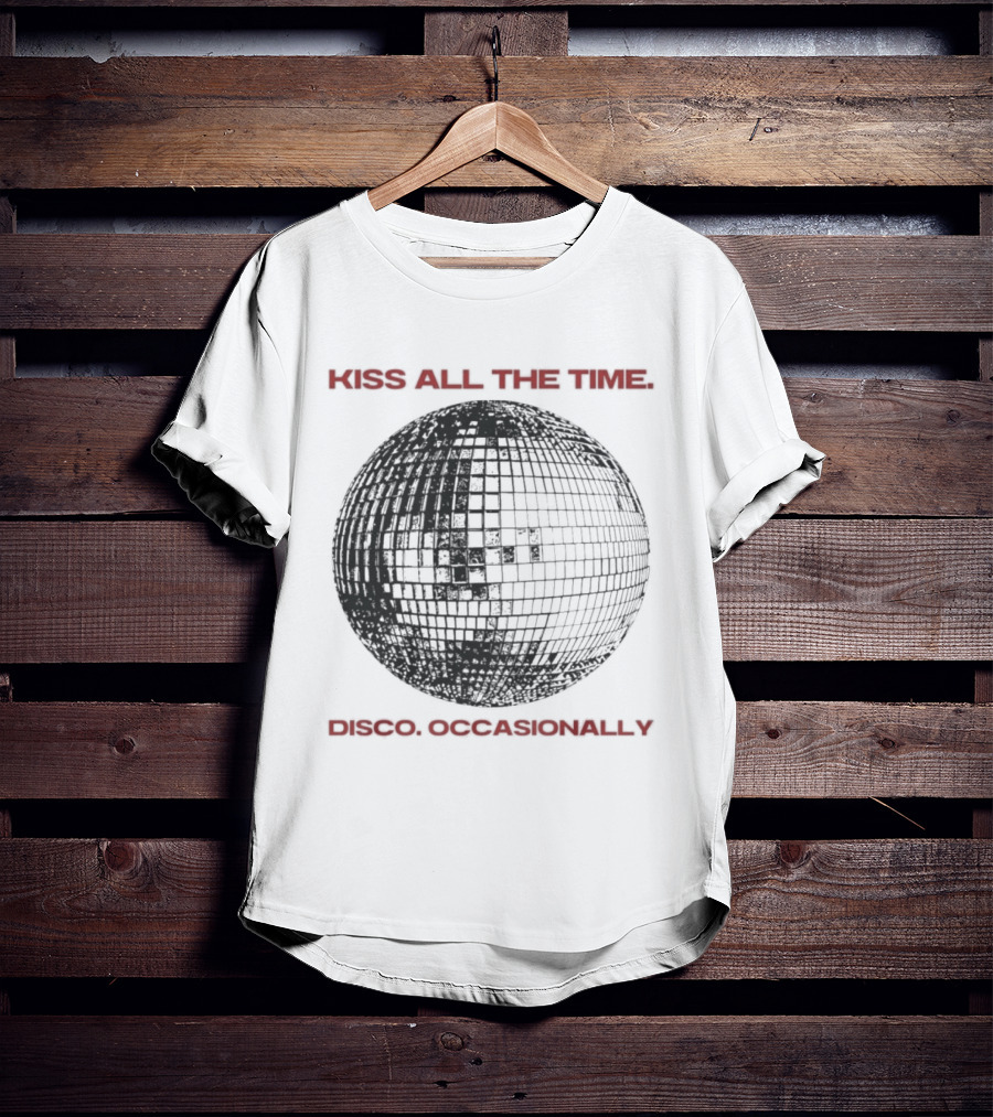 Kiss All The Time Disco Occasionally Disco Ball T-Shirt