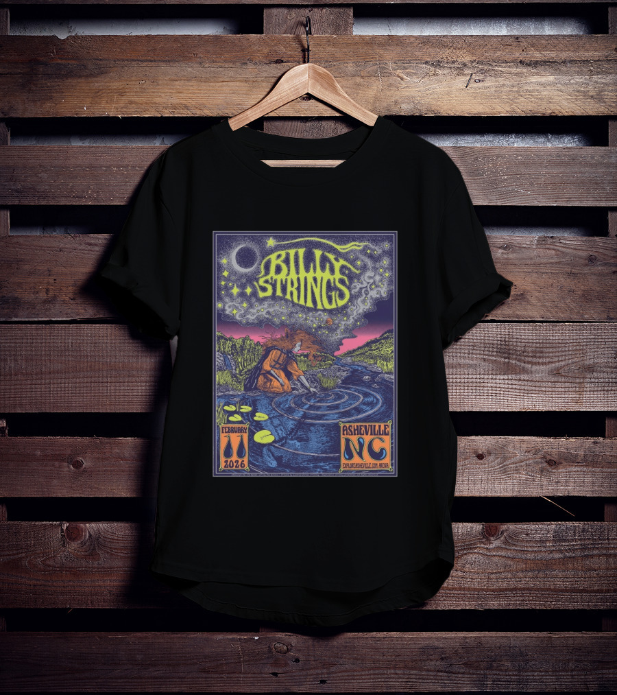 Billy Strings February 2026 ExploreAsheville.com Arena Asheville NC T-Shirt