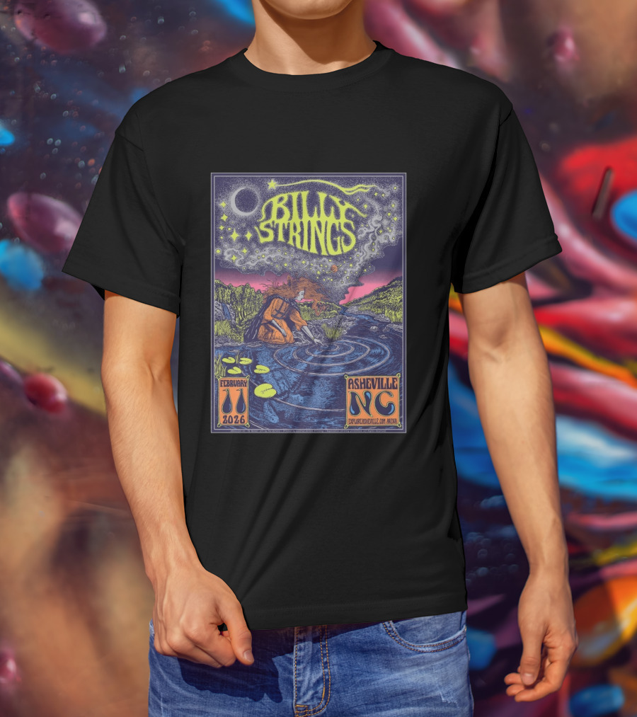 Billy Strings February 2026 ExploreAsheville.com Arena Asheville NC T-Shirt