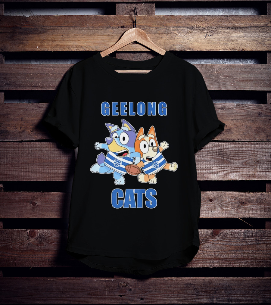 Bluey Bingo Geelong Cats Football Fans Rugby Outfits T-Shirt