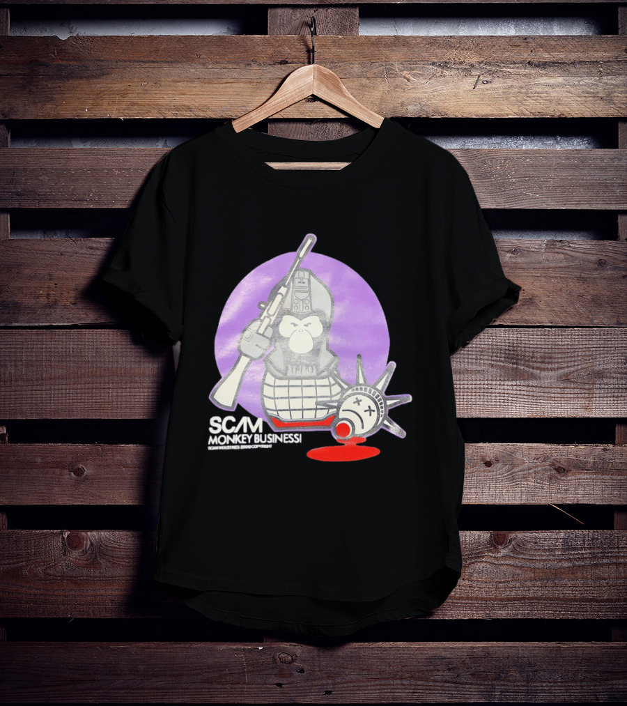 Scam Monkey Business Industries 2010 Liberty Statue T-Shirt