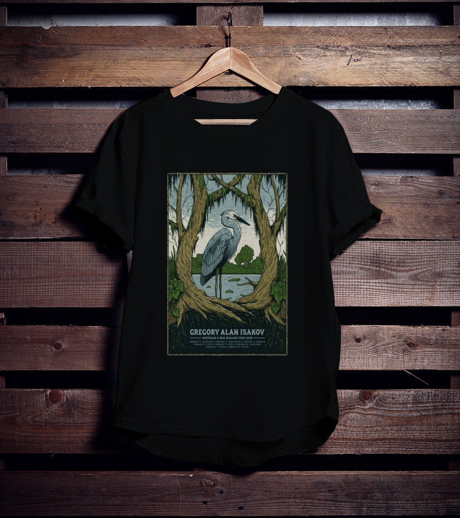 Gregory Alan Isakov Australia And New Zealand Tour 2026 Heron Scenic T-Shirt