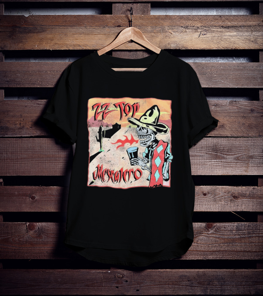 ZZ Top Mescalero Skeleton Desert Scene T-Shirt