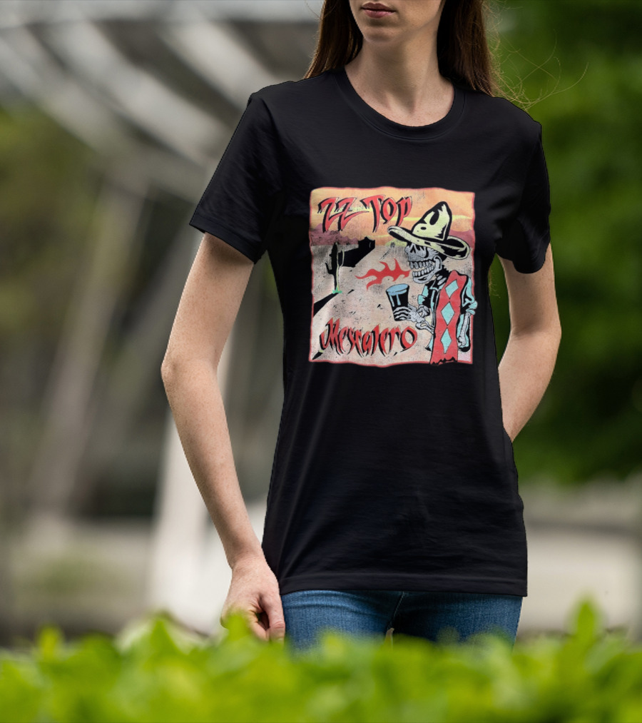 ZZ Top Mescalero Skeleton Desert Scene T-Shirt