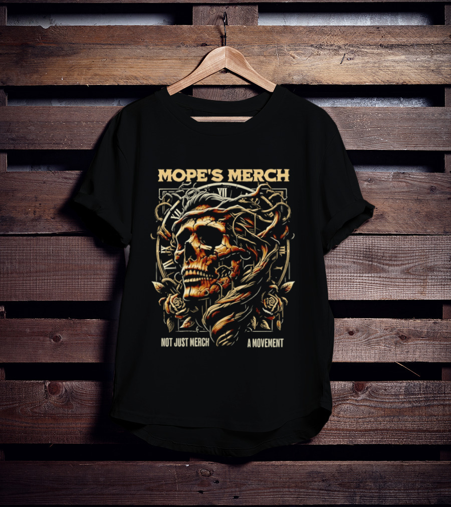 Mope's Merch Skull Not Just Merch A Movement T-Shirt
