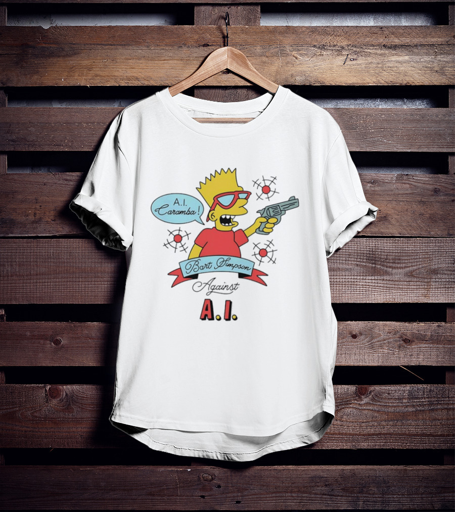 Bart Simpson A.I. Caramba Against A.I. T-Shirt