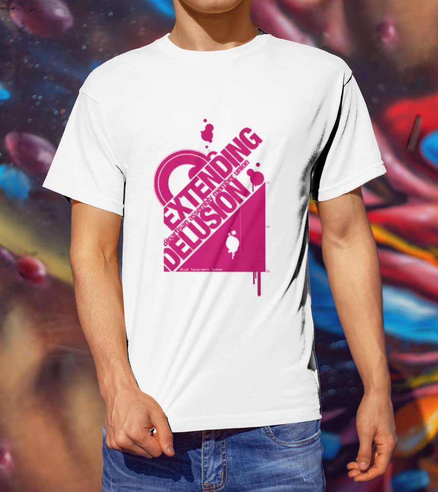 Extending Delusion Bipartisan Assembly Member Union Pink Skater Splatter T-Shirt