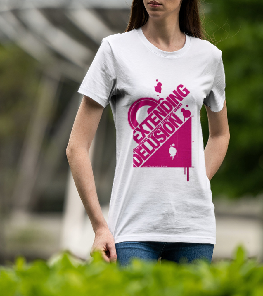 Extending Delusion Bipartisan Assembly Member Union Pink Skater Splatter T-Shirt