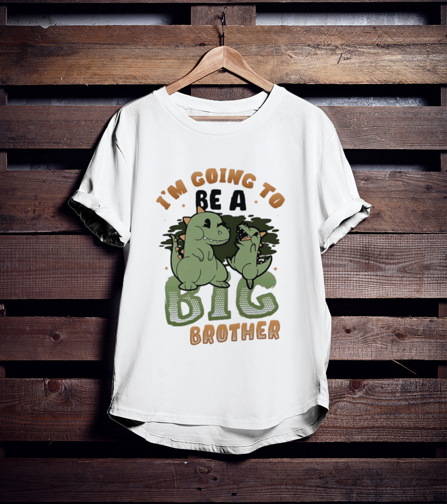 I'm Going To Be A Big Brother Dinosaur T-Shirt