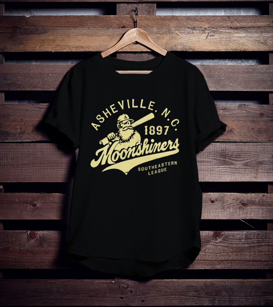 Asheville N.C. Moonshiners 1897 Southeastern League Baseball Team T-Shirt