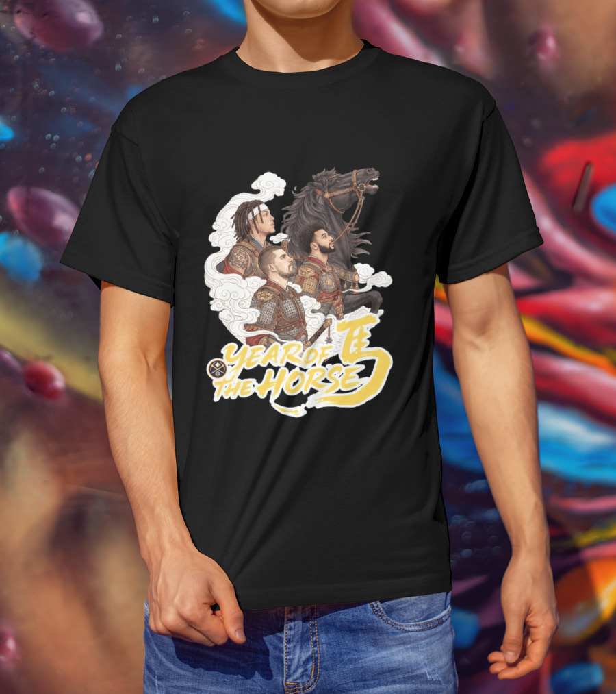 Denver Nuggets Year Of The Horse Warriors In Battle Armor T-Shirt