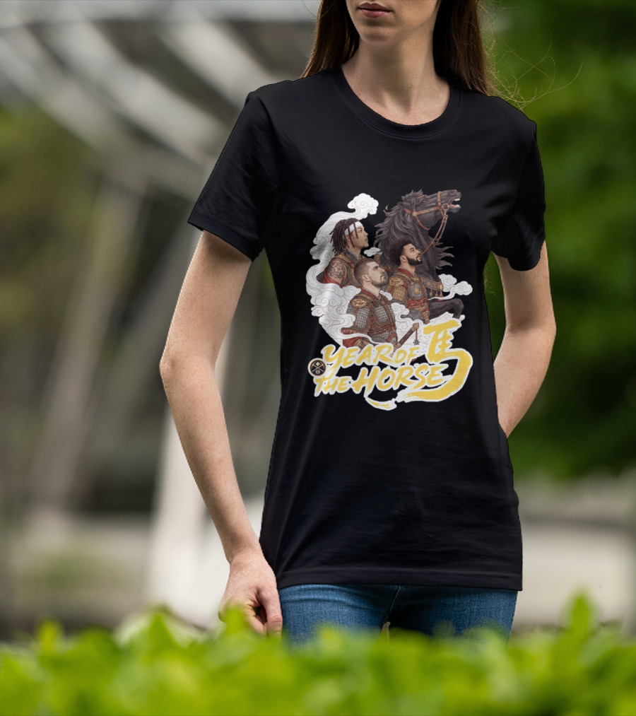 Denver Nuggets Year Of The Horse Warriors In Battle Armor T-Shirt
