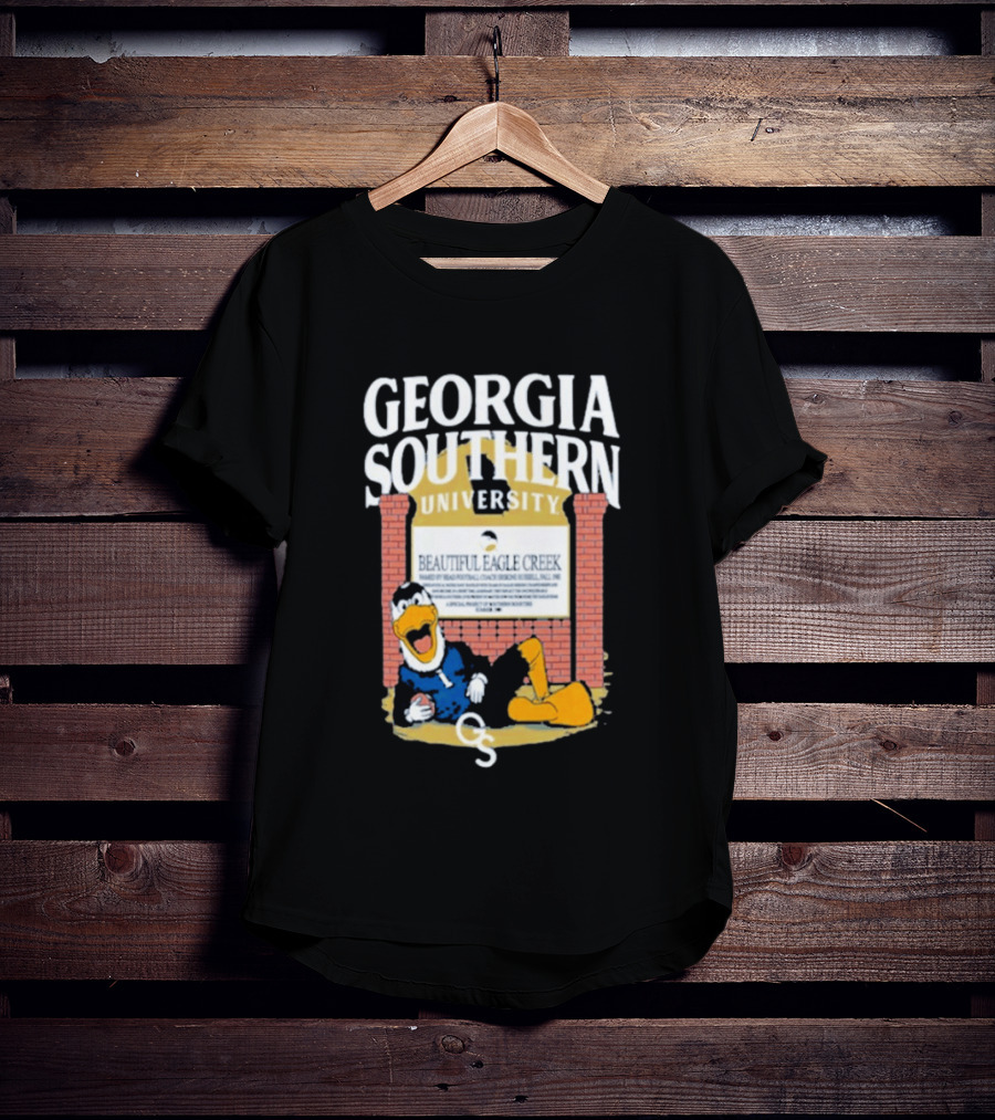 Georgia Southern University Beautiful Eagle Creek Mascot Relaxing Brick Sign T-Shirt