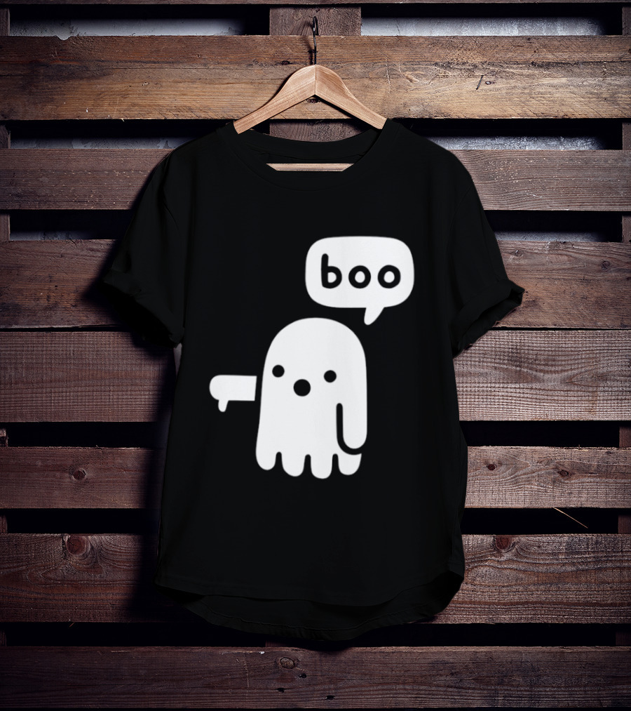 Boo Ghost Disapproval Gesture T-Shirt