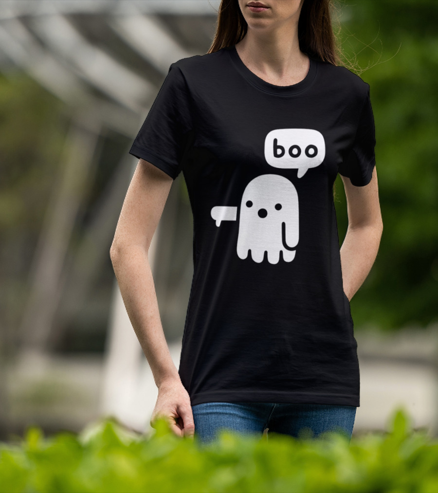 Boo Ghost Disapproval Gesture T-Shirt