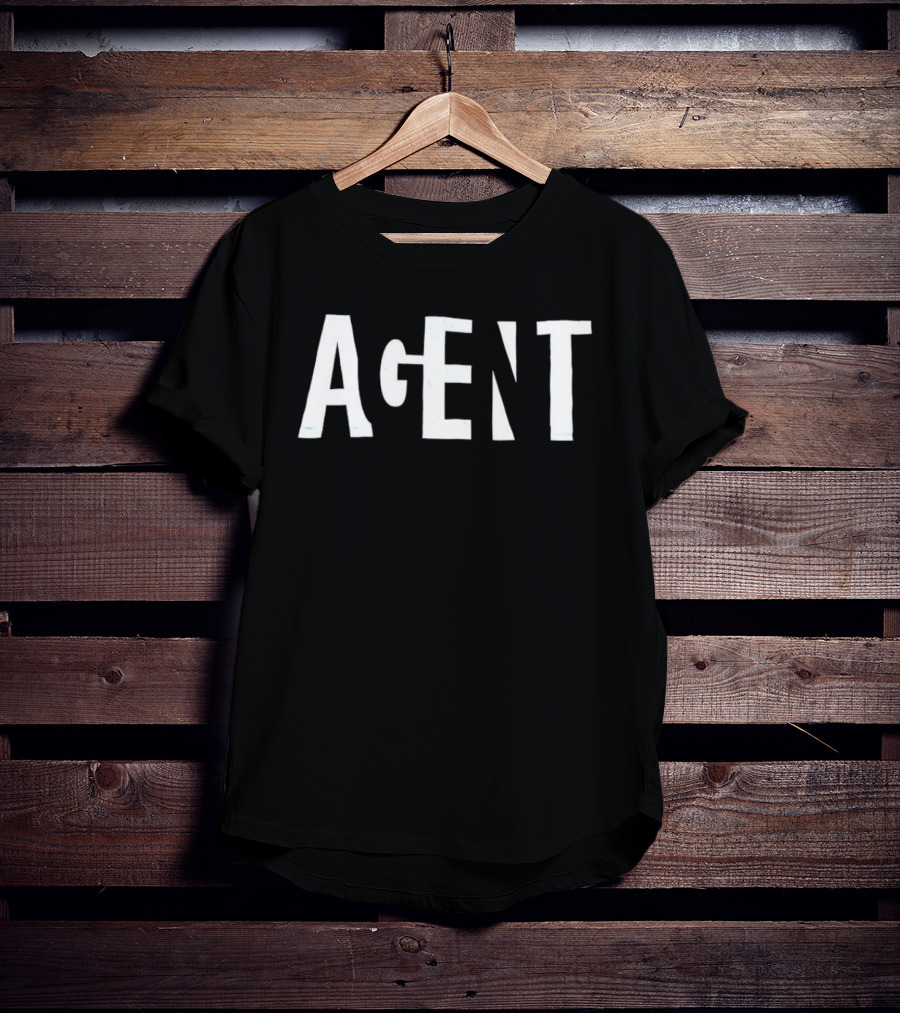 Early Agent Bold Text Block T-Shirt