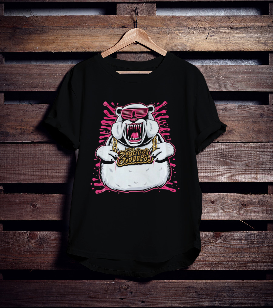 Electric Callboy Band Polar Bear Bling Sunglasses And Gold Chain T-Shirt
