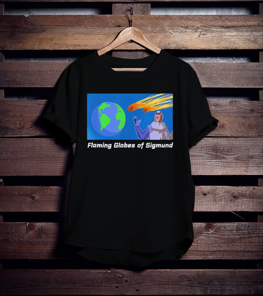 ALF Show Flaming Globes Of Sigmund Meteor Earth Comic Scene T-Shirt
