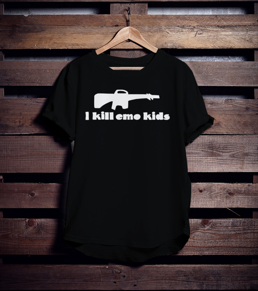 I Kill Emo Kids Gun T-Shirt
