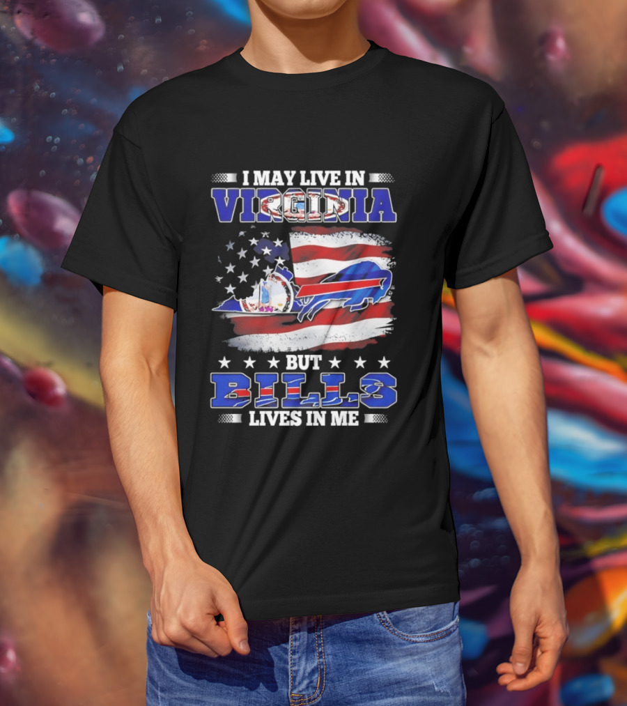 Virginia Resident Buffalo Bills Passion American Flag T-Shirt